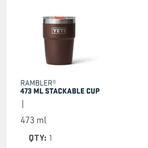 YETI Rambler Stackable Cup - Brown